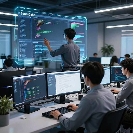 Sonarqube Collaboration in Futuristic Office