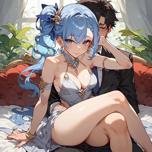 Hoshimachi Suisei Silver Cocktail Dress