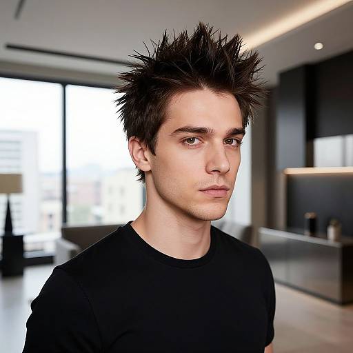 Spiky Hair Urban Portrait