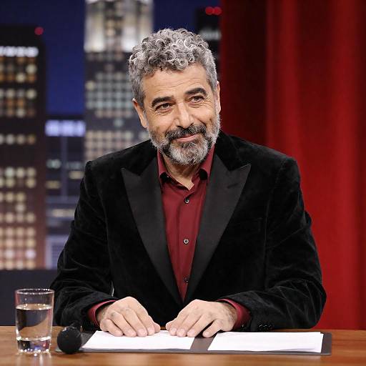 Stylish Middle-Aged Man at Desk