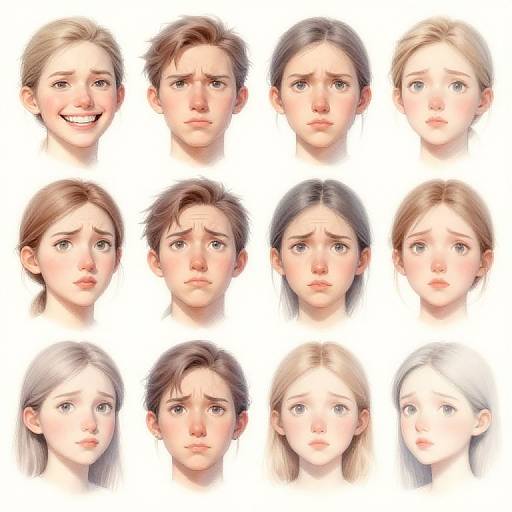 Facial Expressions Drawing Reference Collage