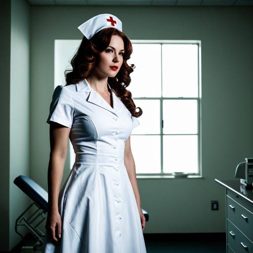 Vintage Nurse Cosplay Costume Photography