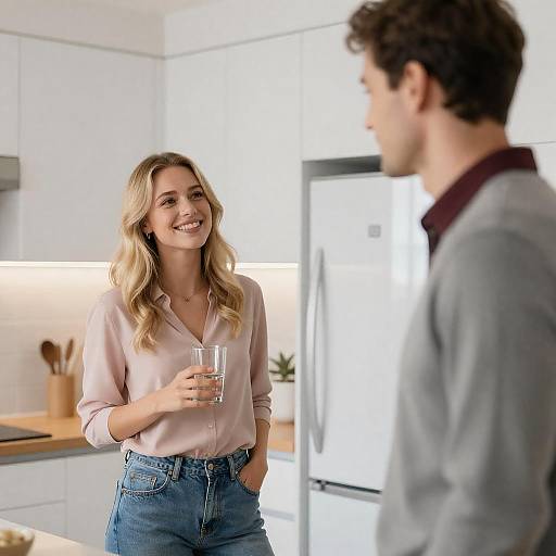 Cheerful Kitchen Scene with Friends