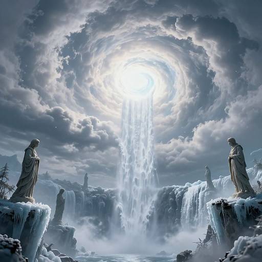 Surreal Digital Sky Vortex Art