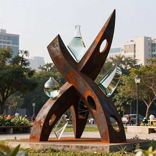 Eco-Friendly Abstract Urban Sculpture