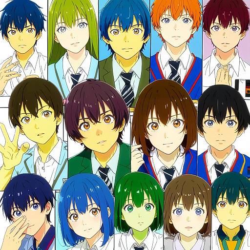 Illustration of Asanaka yomogi, gridman universe in the style of Paragasu (parags112)