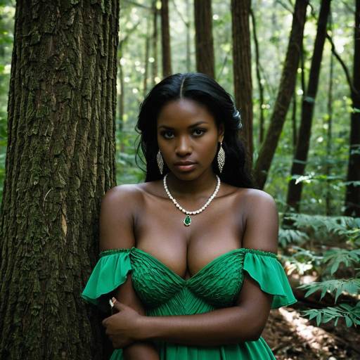 Elegant Tiana Costume in Nature