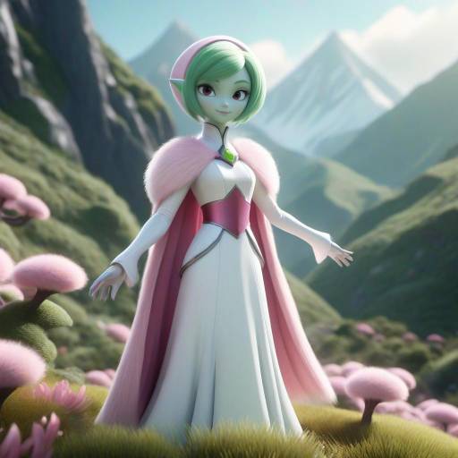 Humanized Gardevoir in Lush Landscape Humanized Gardevoir in Lush Landscape