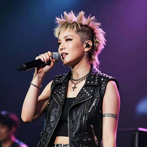 Female Punk Rocker Faux Hawk Style