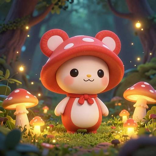 Toadette in Whimsical Magical Forest