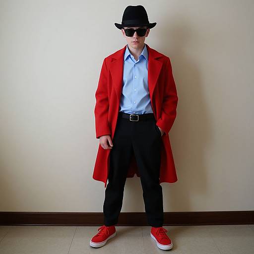 Stylish Young Man in Mobster Outfit