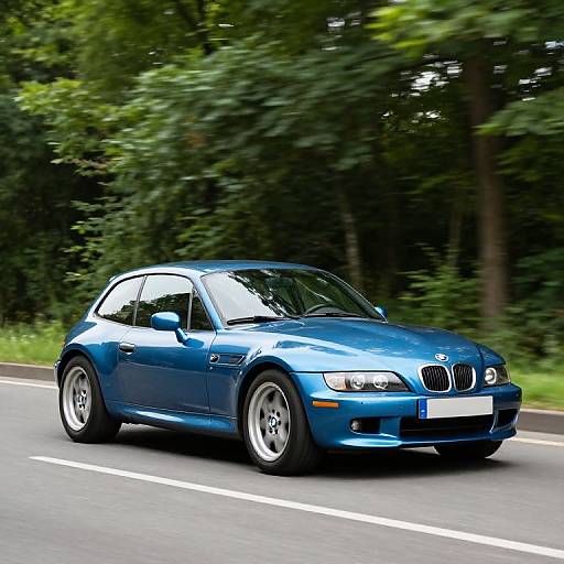 Shiny Blue BMW Z3 E36 Coupe Cruise