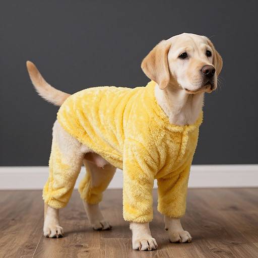 Toddler in Labrador Animal Onesie