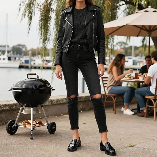 Edgy Woman at Marina BBQ