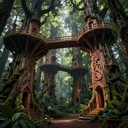 Fantasy Forest Woodworks and Canopy Bridges