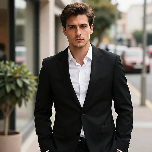 Handsome Man in Suit by Window