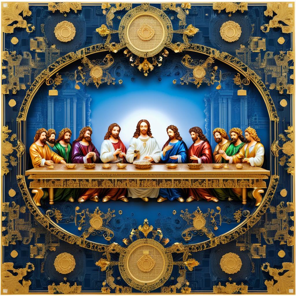 Baroque Last Supper with Motherboard Design