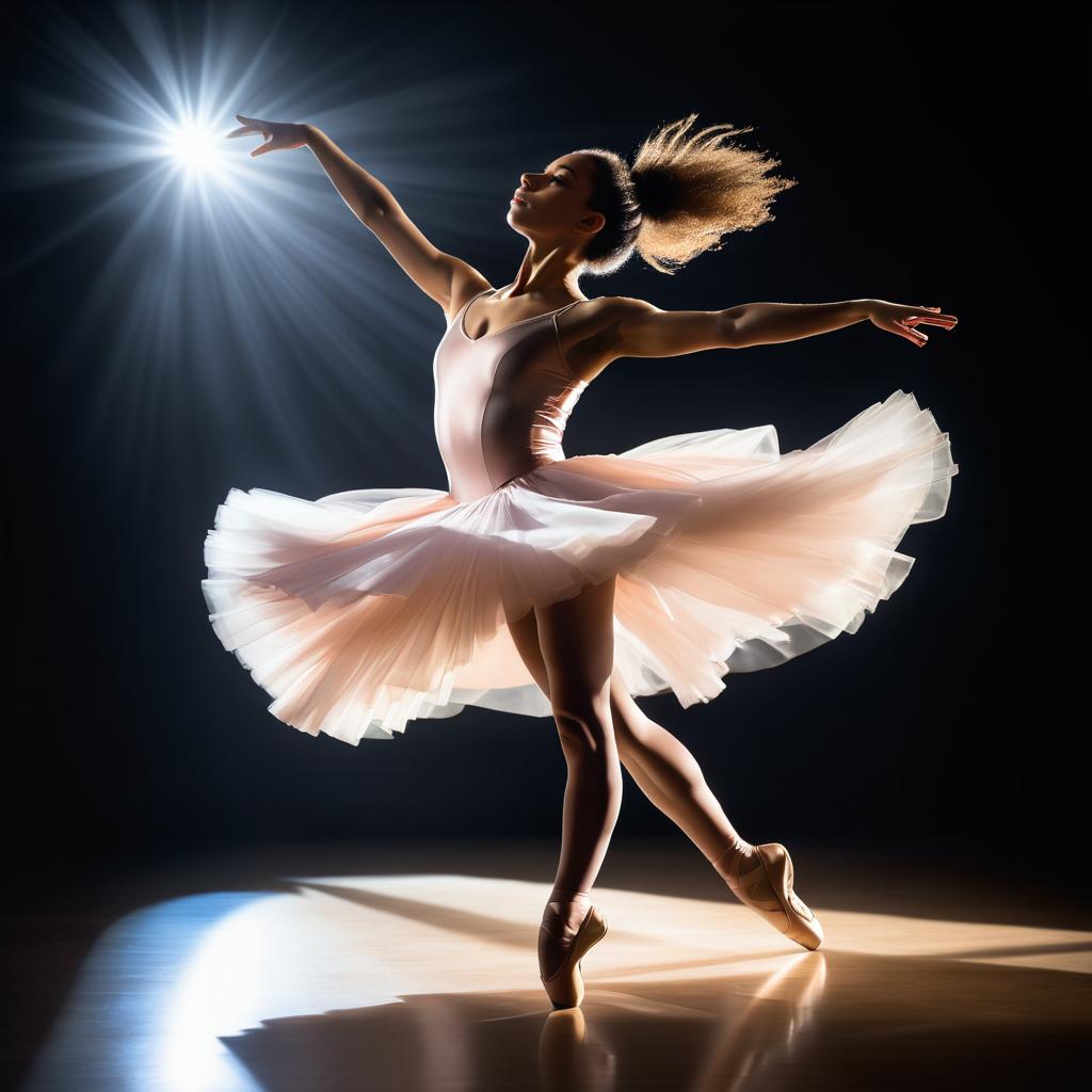 Dynamic Ballerina in Artistic Leap