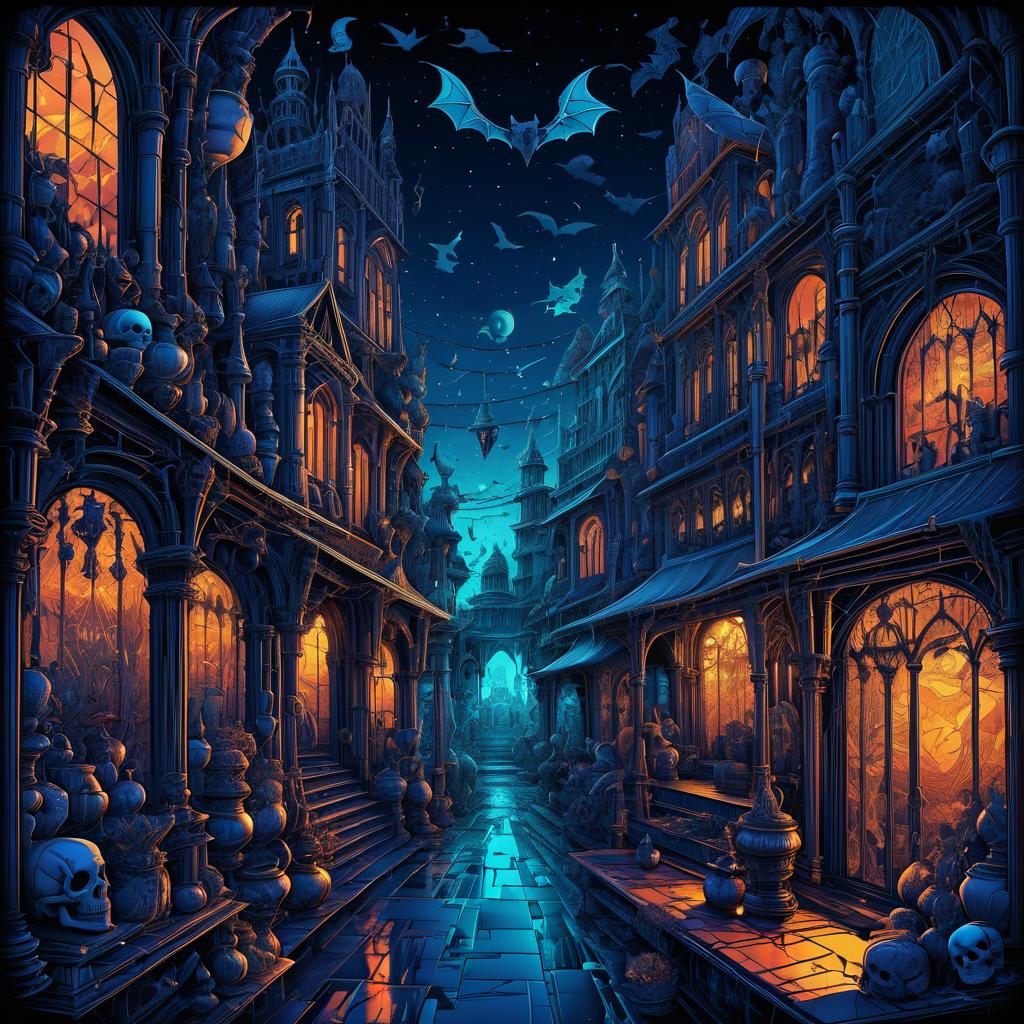 Bazaar of Wonders in Dan Mumford Style