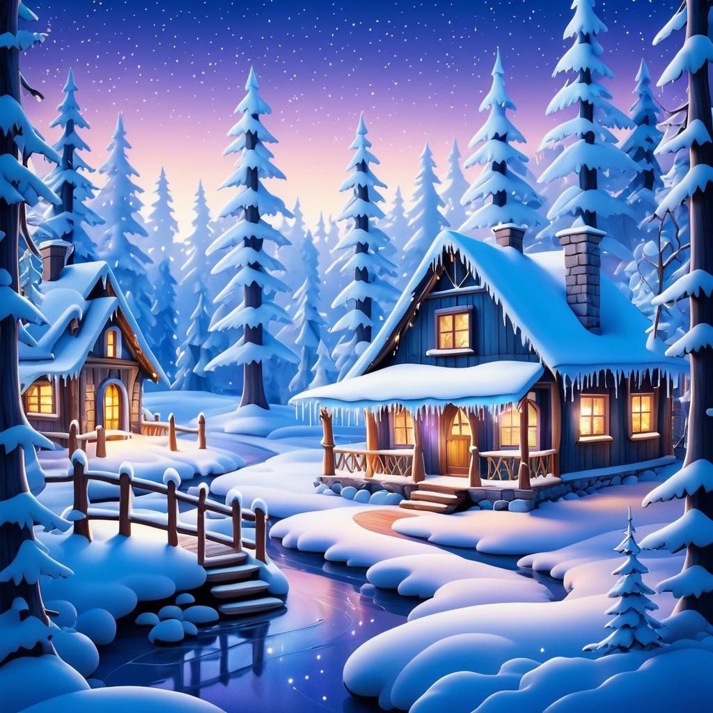 Charming Winter Wonderland in Twilight