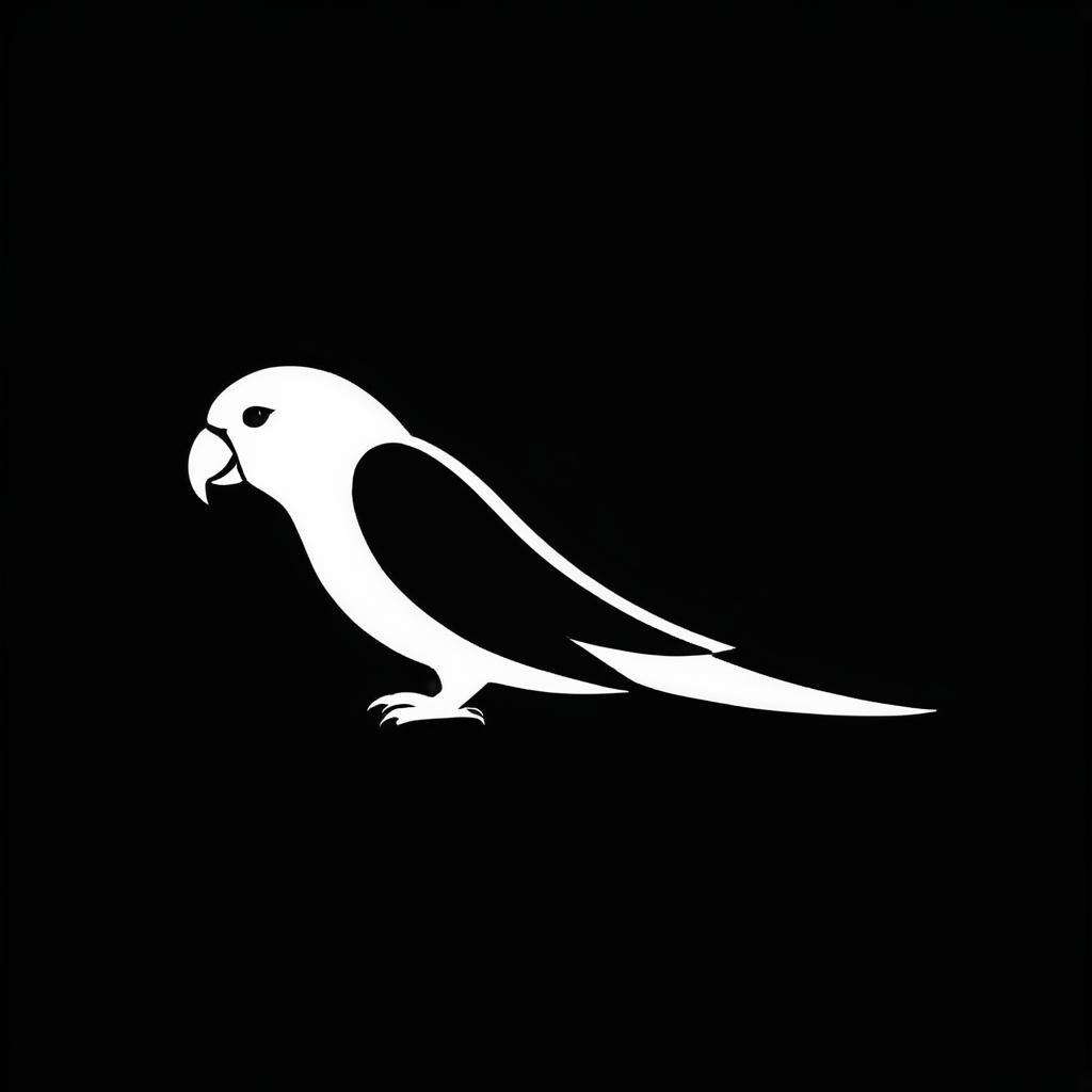 Minimalist Typography Art with Parrot