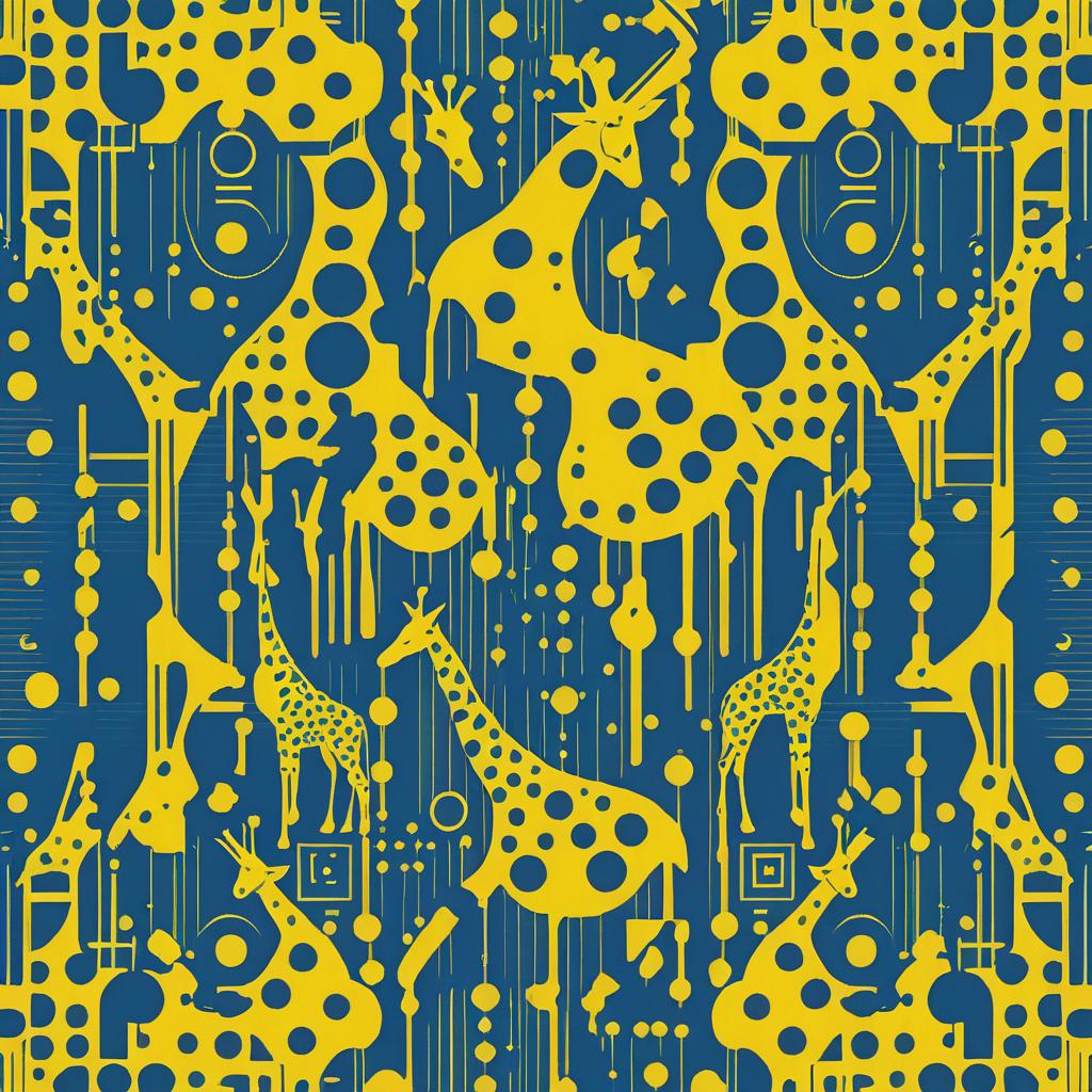 Abstract Giraffe Synth Patterns Visuals