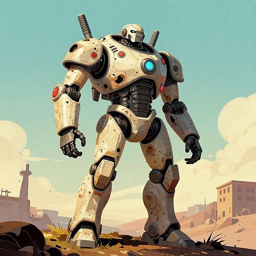 Post-Apocalyptic Retro Combat Robot