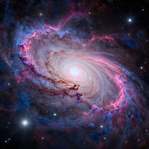 Vibrant Cosmic Galaxy with Nebulae