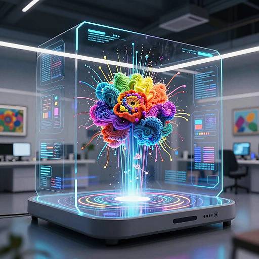 AI-Powered Holographic Art Interface
