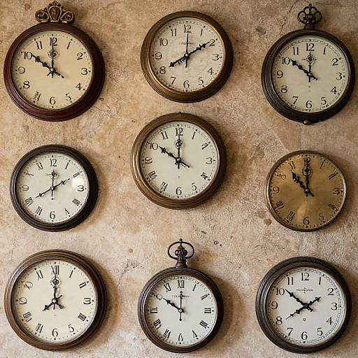 Medieval Art Style Clocks Wall