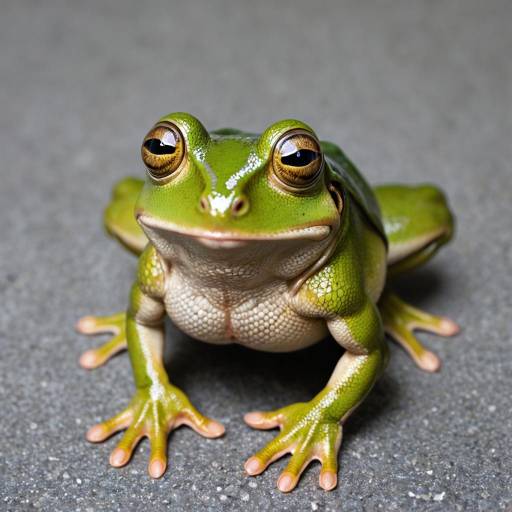 Vivid Yellow Frog Capturing Movement Vivid Yellow Frog Capturing Movement