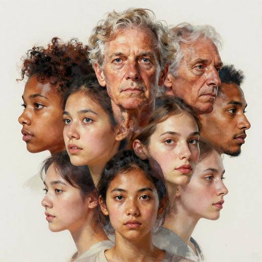 Diverse Faces Collage Portrait