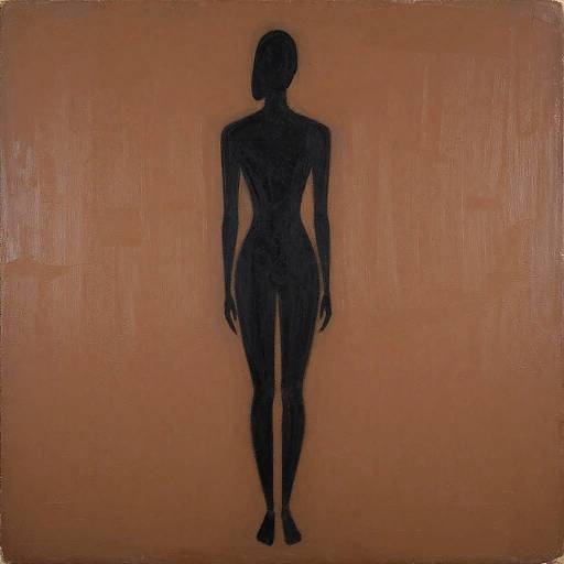 Minimalist Elongated Silhouette on Earthy Canvas