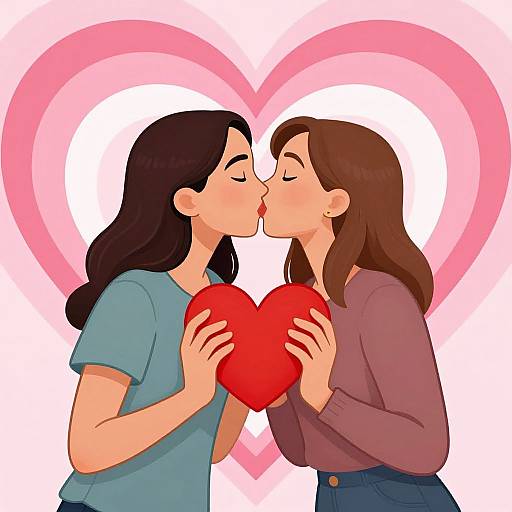 Tender Valentine's Day Kiss