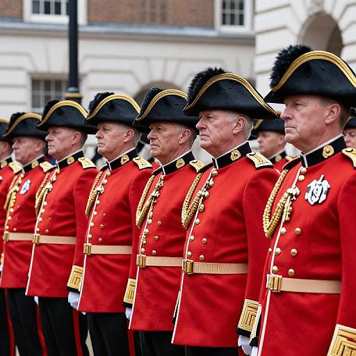 Chelsea Pensioners in Traditional Uniforms