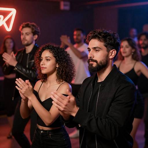 Indoor Dance Party Capture with Neon Vibe