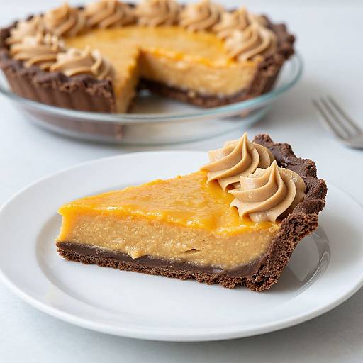 Elegant Sliced Peanut Butter Orange Pie