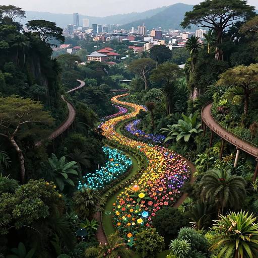 Luminescent Jungle Canopy Fantasy