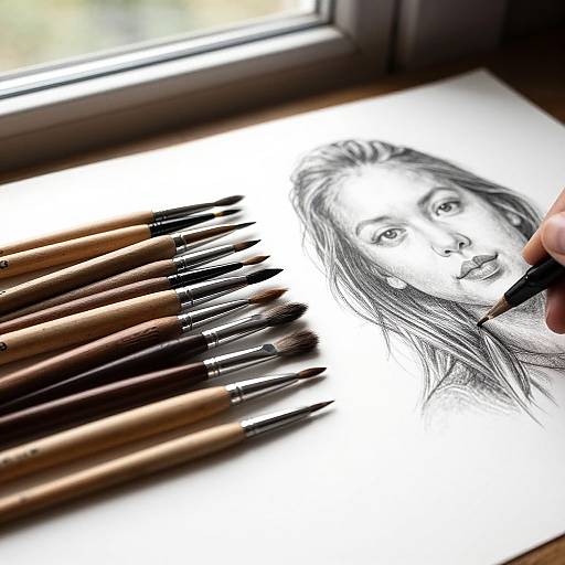 Artist's Desk with Blending Tools