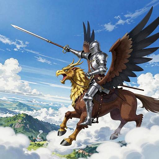 Sky Cavalry Charging on Griffins