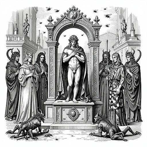 Victorian Era Satanic Ritual Illustration