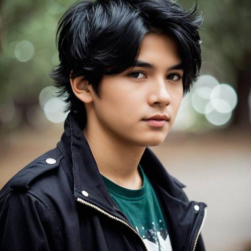 Young Latino Cosplay with Bokeh Background