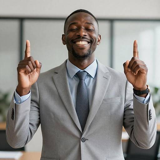 Confident Black Man in Stylish Suit
