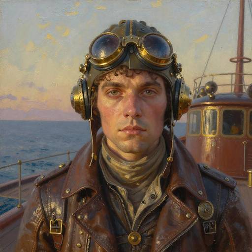 Ultra-Detailed Steampunk Aviator Portrait