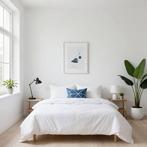 Serene Minimalist White Bedroom
