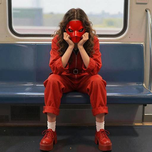 Ultra Realistic Rebellious Teen in Red