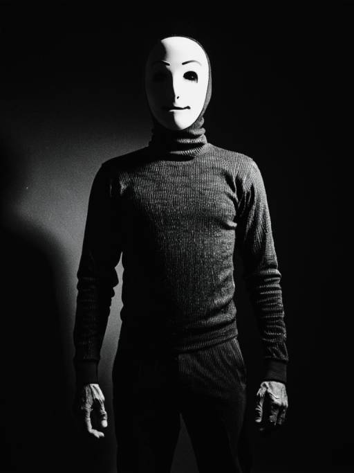 Dramatic Portrait of Stickman Costume