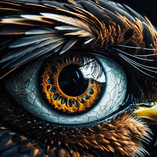 Macro Close-Up of Hawk's Eye