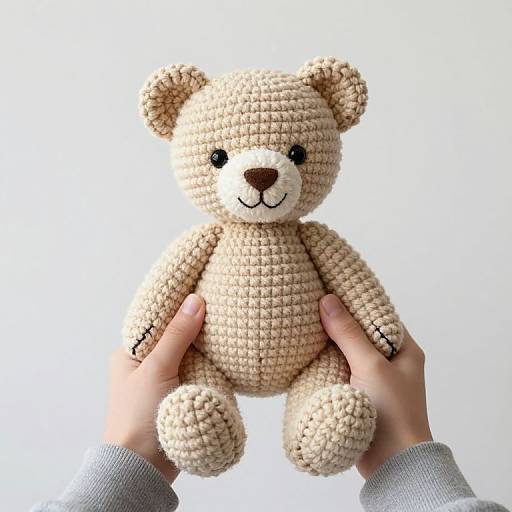 Handcrafted Crochet Teddy Bear Portrait