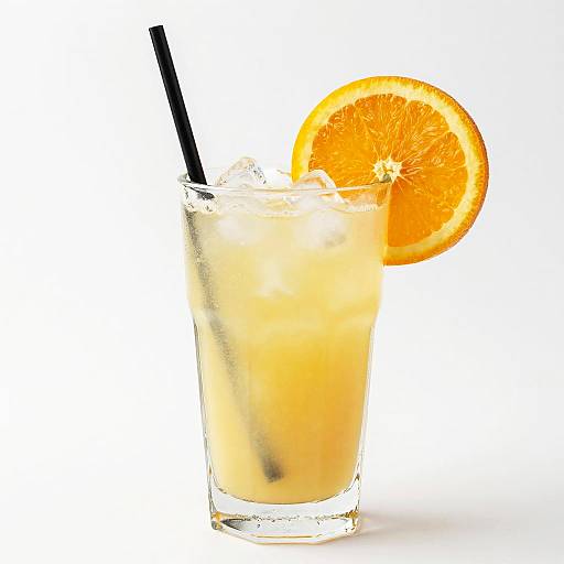Tropical Cocktail with Orange Garnish